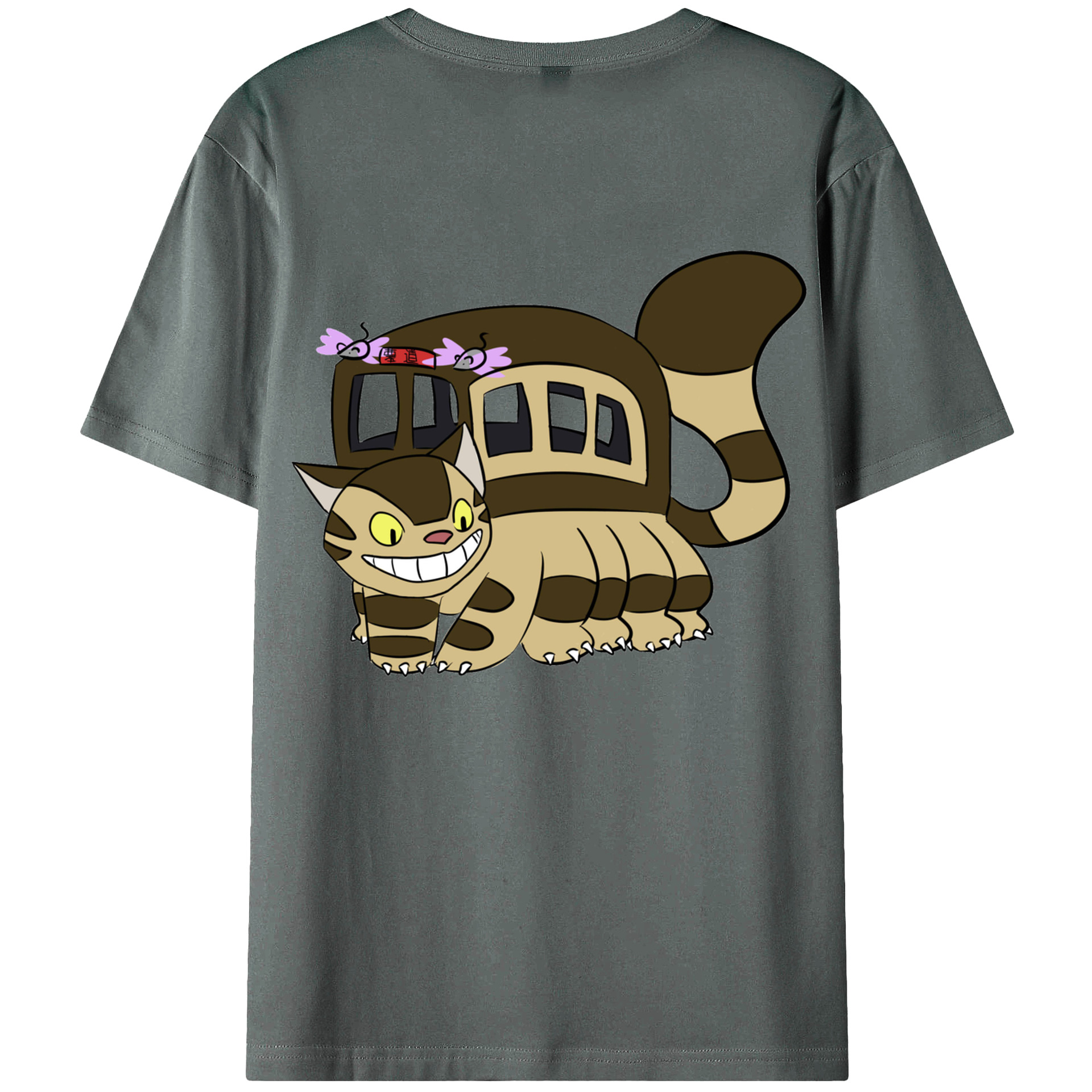 （画像用） となりのトトロ 草壁メイ 草壁サツキ My Neighbor Totoro Satsuki Kusakabe Mei Kusakabe 綿100％ メンズ半袖Tシャツ（バックプリント） 通気性